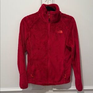 The North Face Fuscia Fleece Jacket Women’s Size S/P Full Zip Soft Polyester
